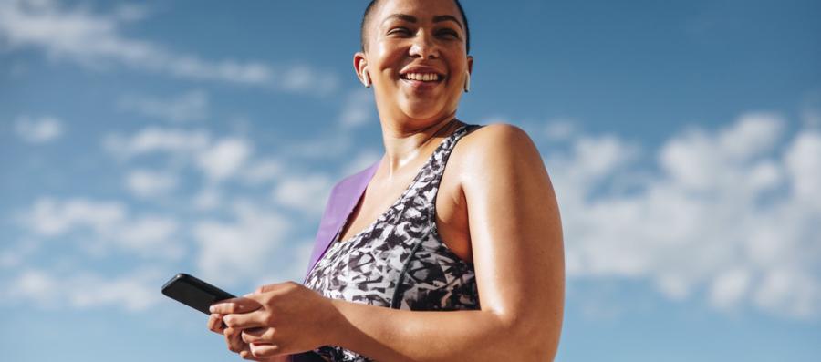 body positive woman working out